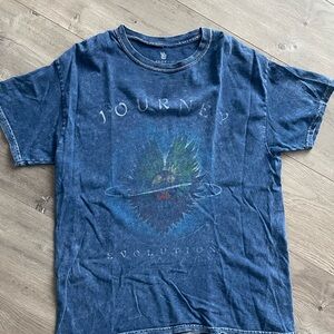 Junk Food Clothing Navy blue Journey evolution band graphic t shirt